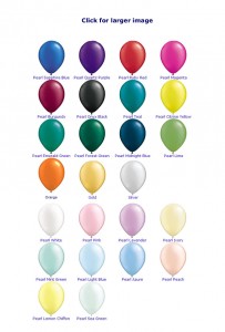 Balloon Colour chart