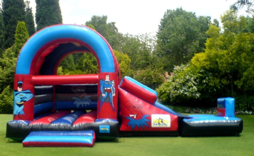 Cartoon Super Hero 1 Fun 4 Party Animals For all your Jumping Castles and party hire needs